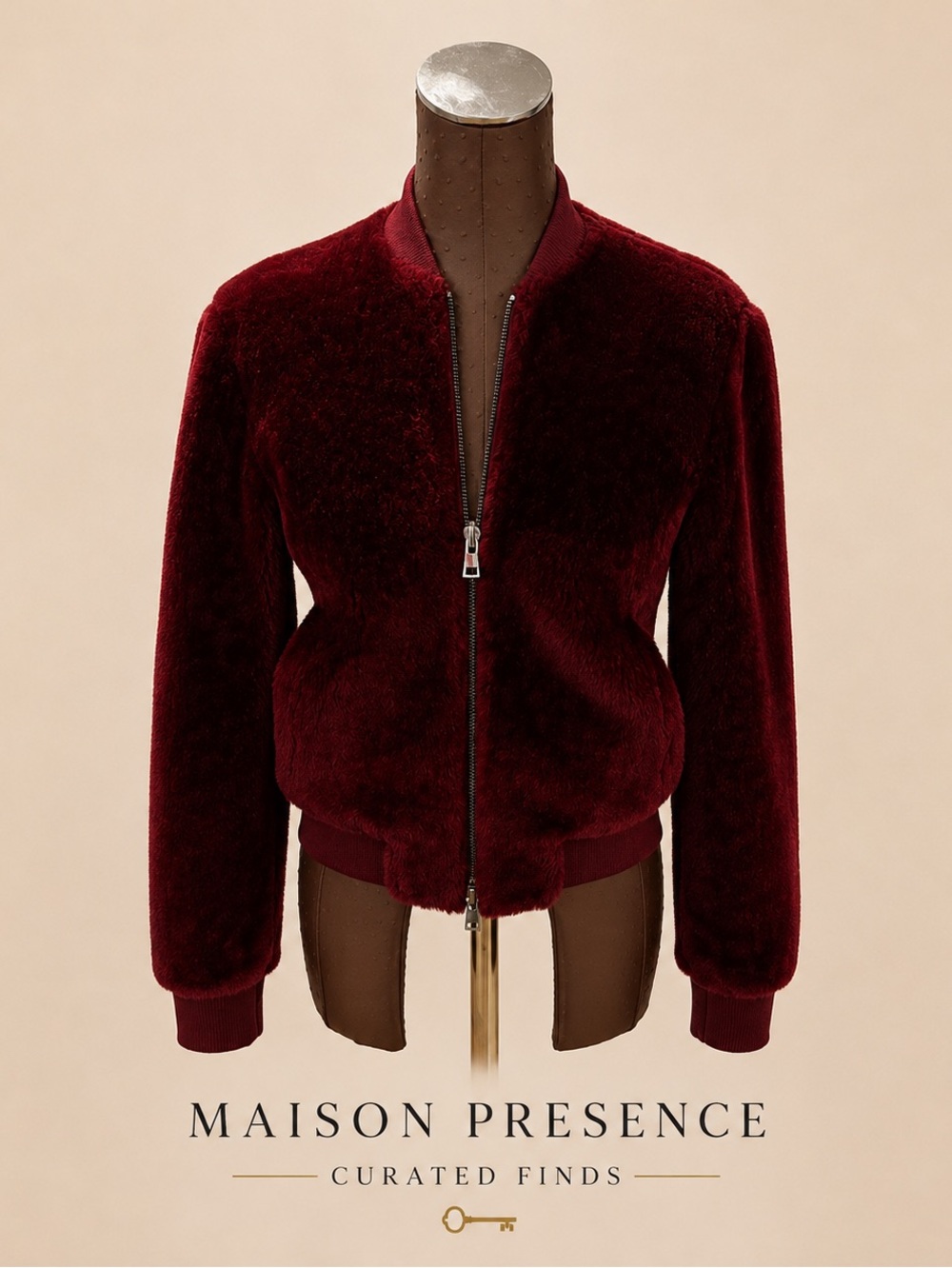 Theory shearling and leather Reversible Bomber Jacket in Burgundy